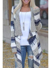 Asymmetric Hem Snap Front Printed Cardigans