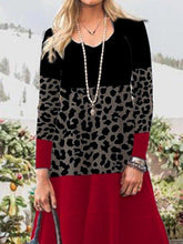 Loosen Crew Neck Shift Dresses