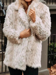 Simple Solid Colors Faux Fur Coat Outwears
