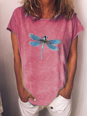Cotton Short Sleeve Animal Casual Shirts & Tops
