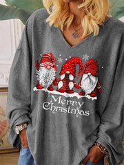 Women's Merry Christmas Printed Sweatshirt