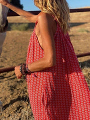 Red Sleeveless Shift Dresses