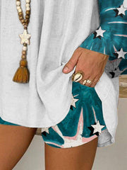 White-Green Off Shoulder Cotton-Blend Shift Vintage Suits