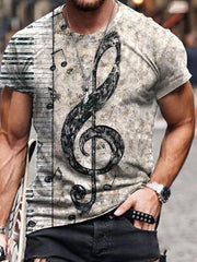 Designer Music Festival Symbol Print T-shirt