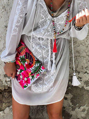 Casual loose holiday lace dress
