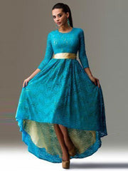 Asymmetric Waisted Evening Dress