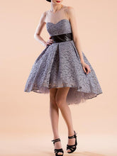 Split-joint Veil A-line Mini Evening Dress