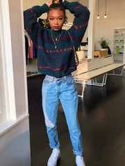 Casual Knitted Vintage Sweater