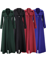 Woolen Cloth Big Lapel Elegant Woman Coats