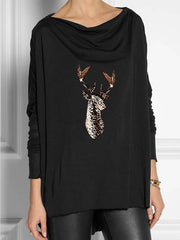 Christmas Graphic Printed Crew Neck T-shirts