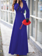Woolen Cloth Big Lapel Elegant Woman Coats