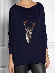 Christmas Graphic Printed Crew Neck T-shirts
