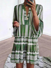 Women Loose stripe printed shift dresses