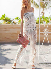 Fashion Casual Lace Hollow out One shoulder Jumpsuits