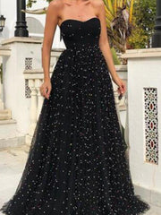 Elegant fashion women black lace long evening dresses