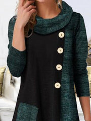 Casual Buttoned Irregular craftsmanship Shirts Women Tops