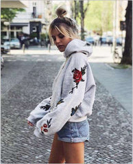 Fashion Embroidery Long sleeve Hoodies Sweatshirts