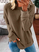 Fashion Casual Pure Round neck Long sleeve T-Shirts