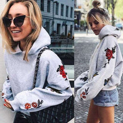 Fashion Embroidery Long sleeve Hoodies Sweatshirts