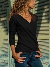 Fashion Pure Intersect V neck Long sleeve Knit Sweaters