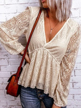 Casual Stripe Pure V neck Gored Long sleeve T-Shirts