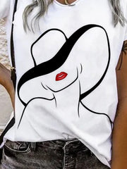 White Printed Shift Short Sleeve Shift Shirts & Tops