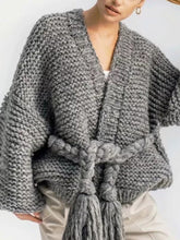 Loose Feel Needle Knitted Fashion Cardigans Woman Coats