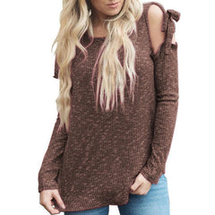 Crew Neck Asymmetric Hem Plain Sweaters