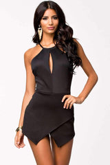 Sexy Off shoulder Vent Halt Jumpsuits