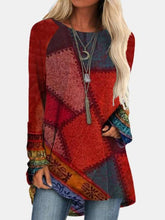 Fashion Gored Round neck King sleeve Long T-Shirts