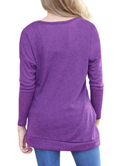 Round Neck Plain Woman T-shirts