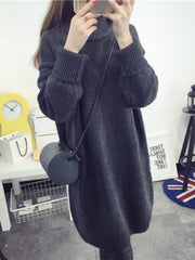 Casual H-line Knitted Long Sleeve Sweater