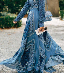 Fashion Casual Print V neck Long sleeve Gored Maxi Dresses