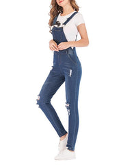 Women plain stylish demin long jumpsuits