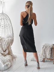 Fashion Chic Women Sexy V neck Strap Evening Dresses
