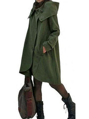 Fashion Casual Pure Lapel Long sleeve Wool Coats