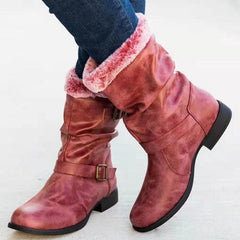Women Plus Size Winter Flat Heel Winter Boots