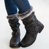 Women Plus Size Winter Flat Heel Winter Boots