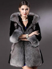 Women Fashion Fur Plush Coats