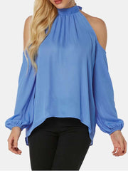 Fashion Casual Pure Off shoulder Long sleeve T-Shirts