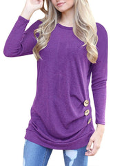 Round Neck Plain Woman T-shirts