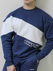 Men's printed long sleeve crew neck sweatshirt