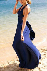 Multi-Way Plain Empire Evening Dress
