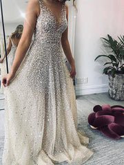 Elegant v neck sleeveless bling sunshine skater dress evening dresses