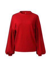 Fashion Round Neck Long Sleeve Knit Sweater