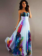 Fashion Print Vest Maxi Dresses