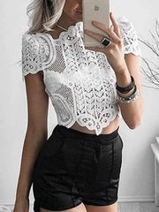 Short Lace White Shirt