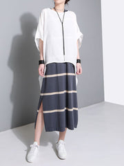 Batwing Solid Crew Neck Blouses &