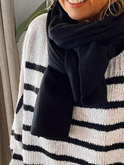 Vintage Long Sleeve Stripes Sweater