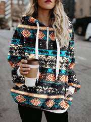 Bohemia printed sweatshirts women tops